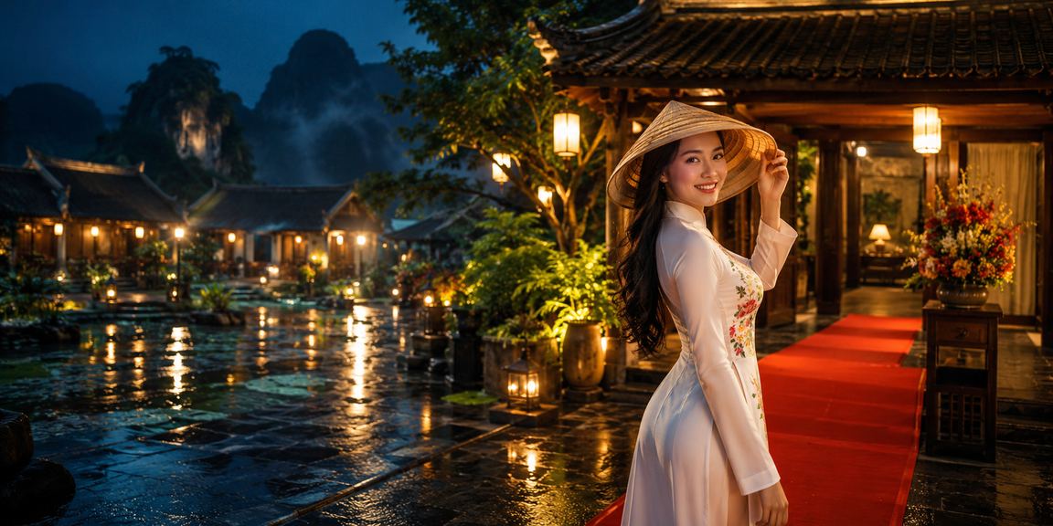 Người dùng tìm hiểu ưu đãi casino và đặt cược tại vùng nông thôn Ninh Bình với nón lá truyền thống