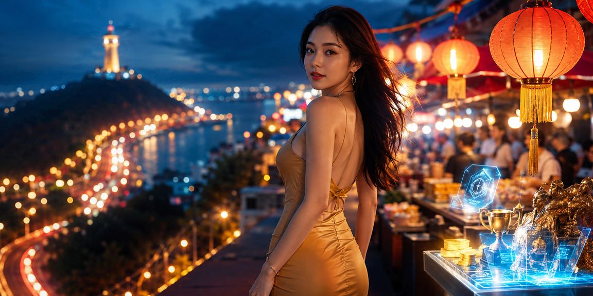 Người dùng tại chợ đêm Vũng Tàu xem kết quả đặt cược esports trên màn hình